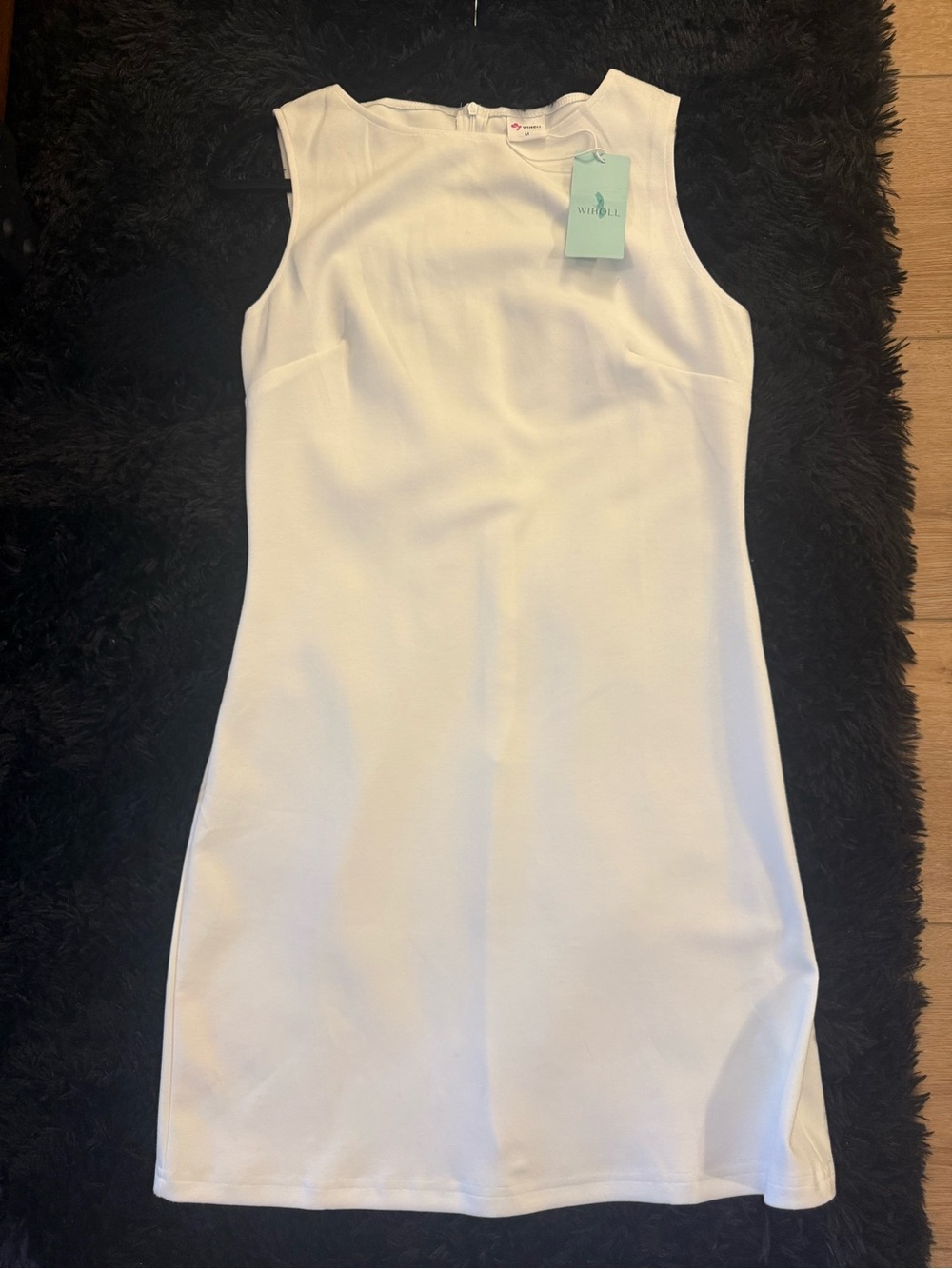 WIHOLL White Sleeveless Sheath Dress NWT Size M